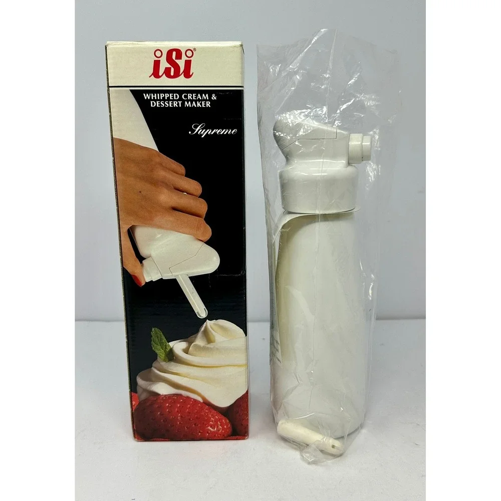 NEW! iSi Dessertprofi Supreme White Whipped Cream Dessert Maker 6611 Austria B2